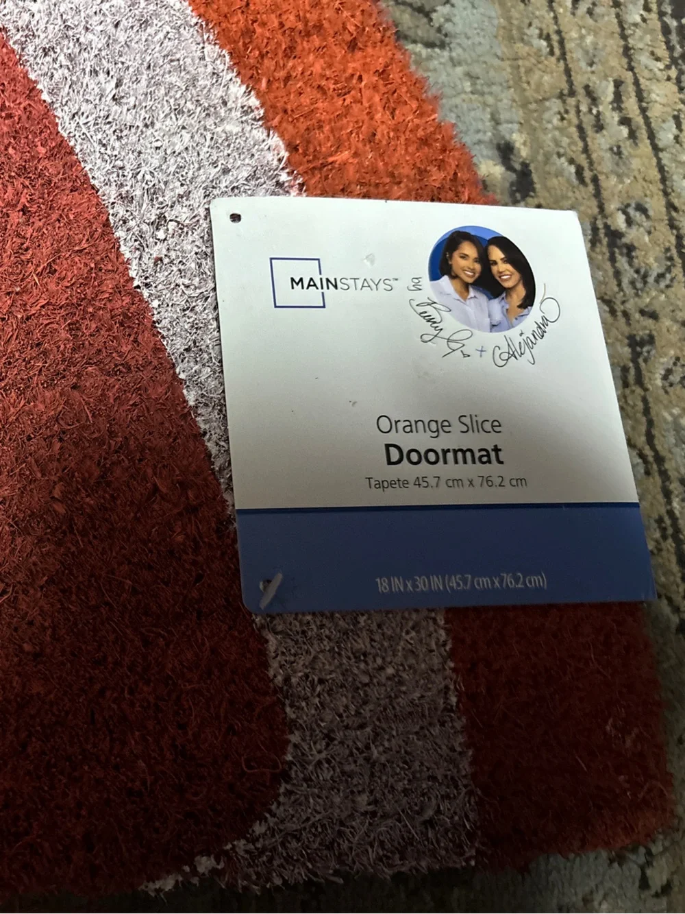 NWT Half-Moon Orange Slice Doormat